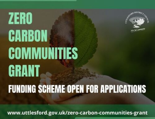The Zero Carbon Communities Grant is a new funding scheme to support community groups in Uttlesford to take action on climate change.